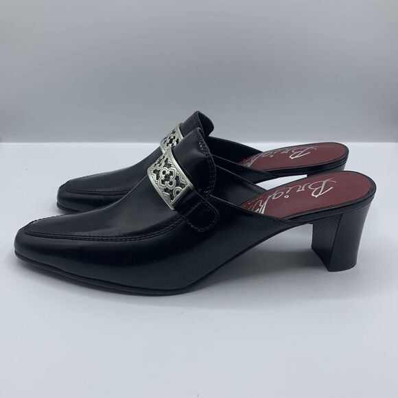 Brighton Tour Mule Boots Slip On Heeled Shoe Italy Women's Size 8.5 - Picture 2 of 8